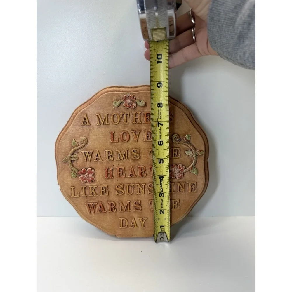 Vintage 1970 Mother's Love Wall Plaque MCM‎ Floral Quote Decor